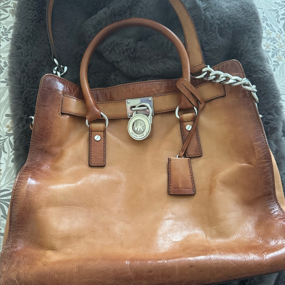 Michael Kors Brown Leather Satchel